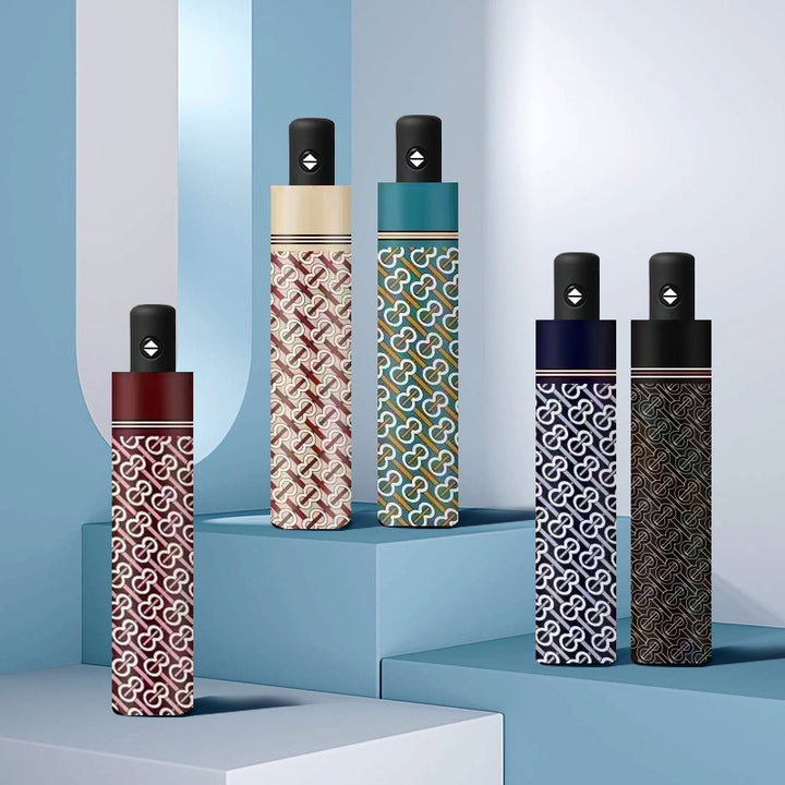 Dame elegant paraply med eksklusivt mønster Luvikno