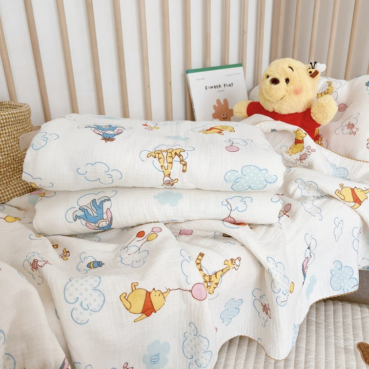 Unisex Cozy Muslin Blanket med Munter Winnie Pooh Motiv Luvikno