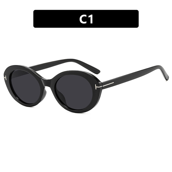Dame moteriktig solbrille med innovativ oval ramme og UV-beskyttelse Luvikno