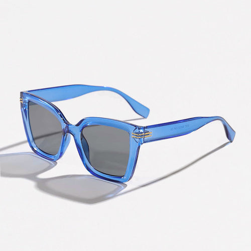 Damer trendy kvadratisk solbrille med elegant ramme Luvikno