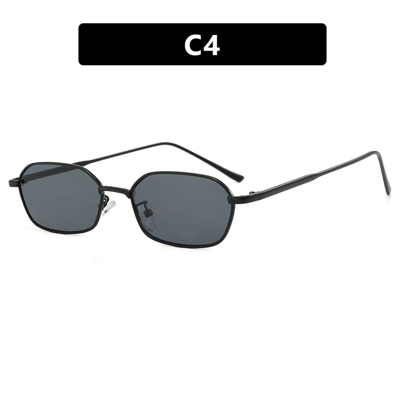 Dame geometrisk solbrille i minimalistisk design Luvikno