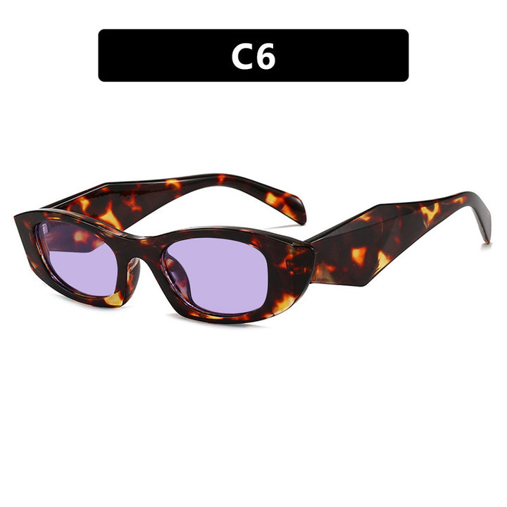 Dame trendy Cat-Eye solbriller med unikt ramme og UV-beskyttelse Luvikno