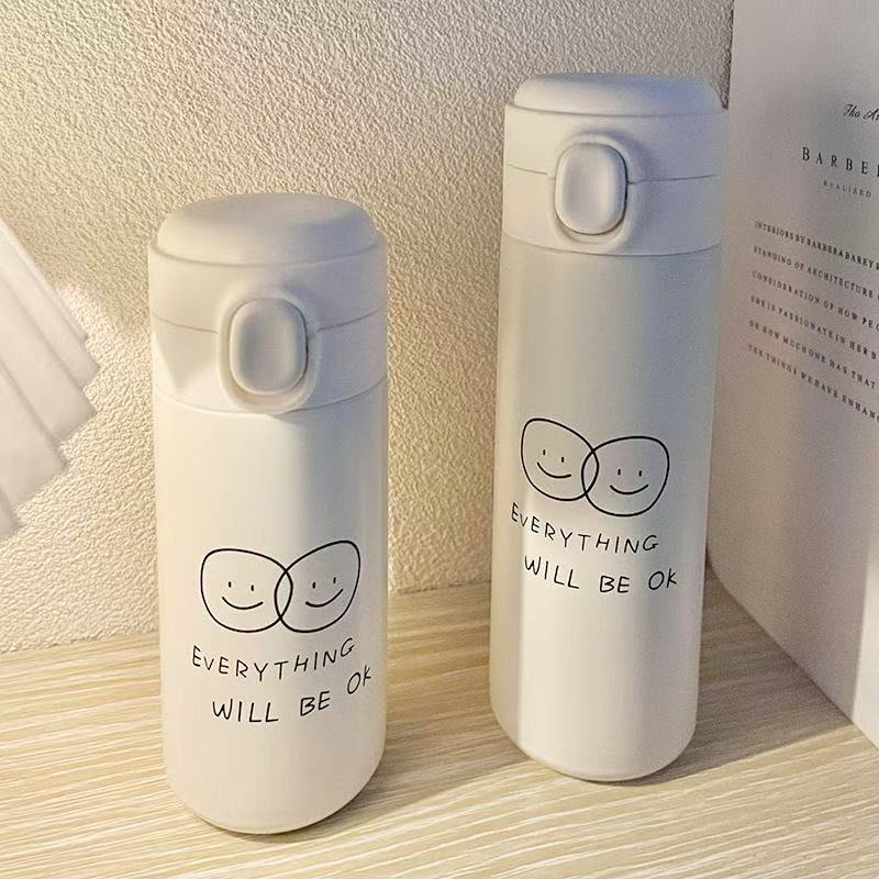 Damen Isolierflasche mit sicherem Druckverschluss und süßem Tierdesign Luvikno