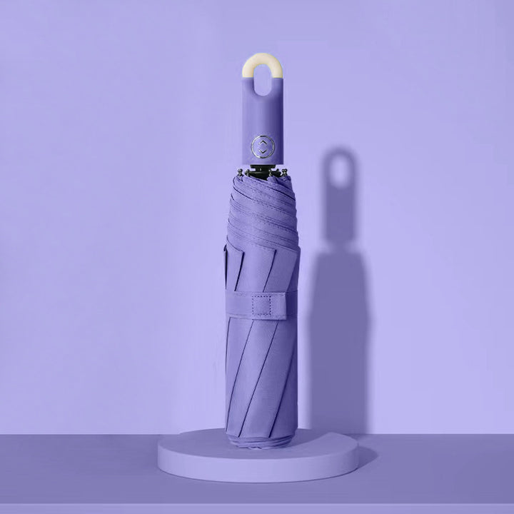 Dame elegant foldes regnparaply med ergonomisk håndtak og UV-beskyttelse Luvikno