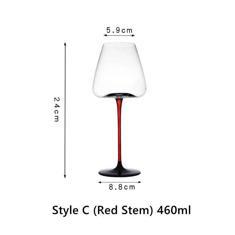 Krystallglass Rød Stilk Burgunder Glass | Luvikno