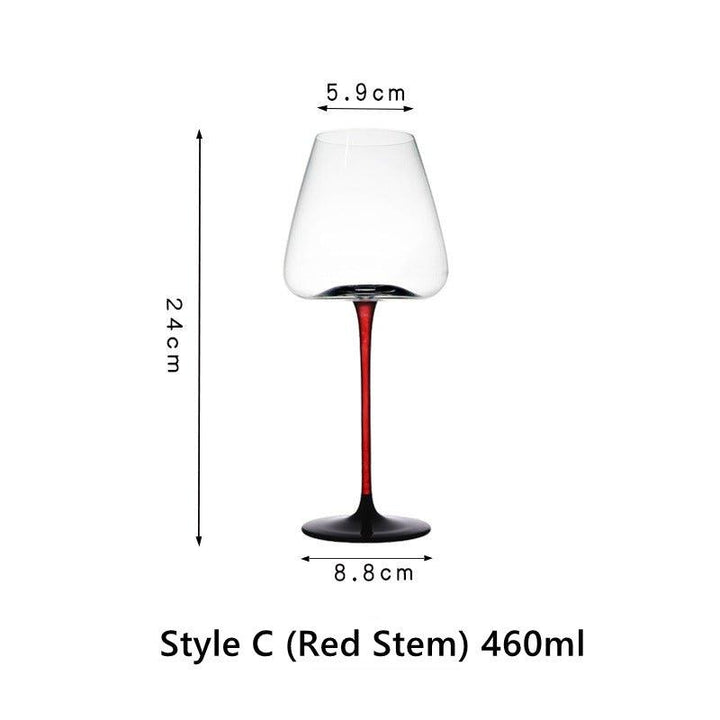 Krystallglass Rød Stilk Burgunder Glass | Luvikno