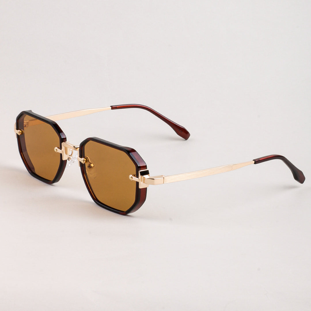 Dame moteriktig solbrille i elegant, åttkantet design Luvikno