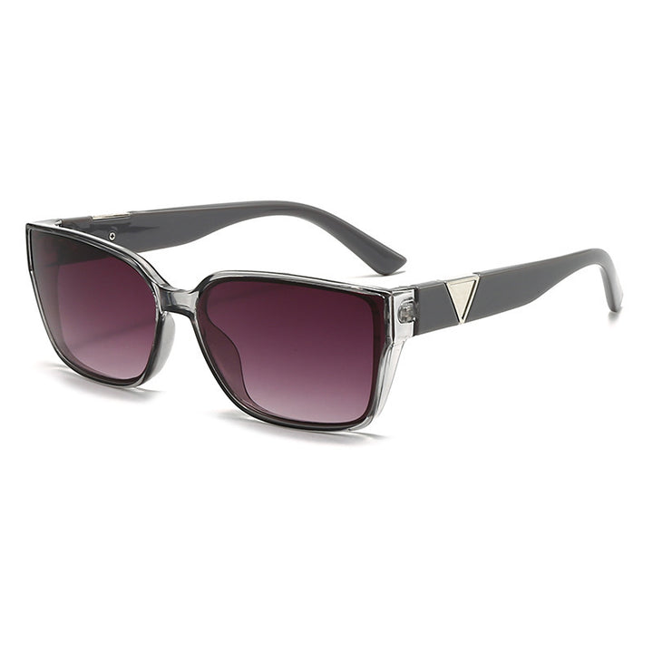 Dame Oversized kvadratisk solbrille med elegante detaljer Luvikno
