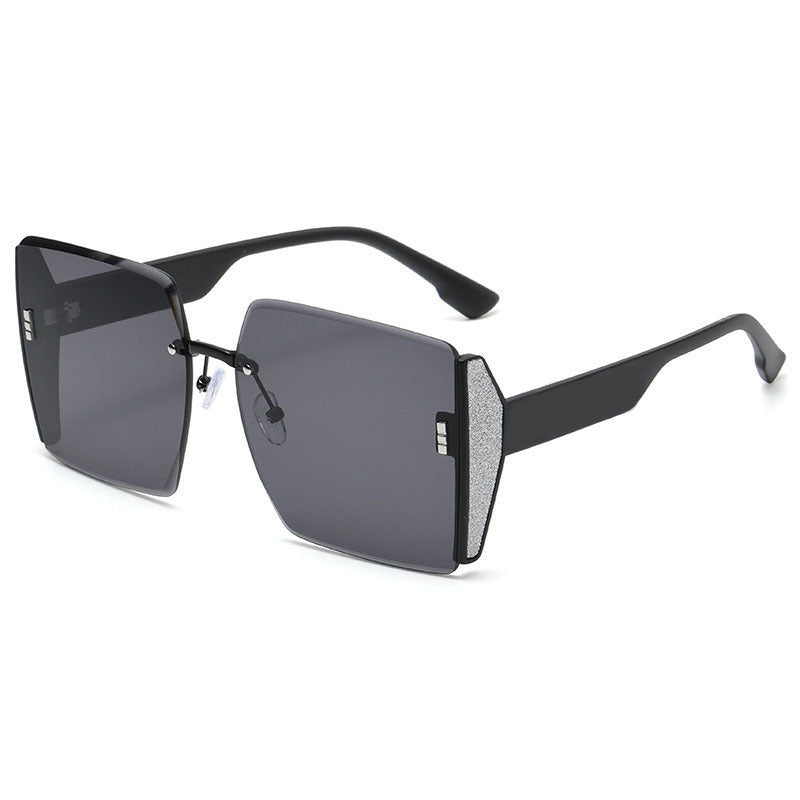 Dame oversized kvadratisk solbrille med uv-beskyttelse Luvikno