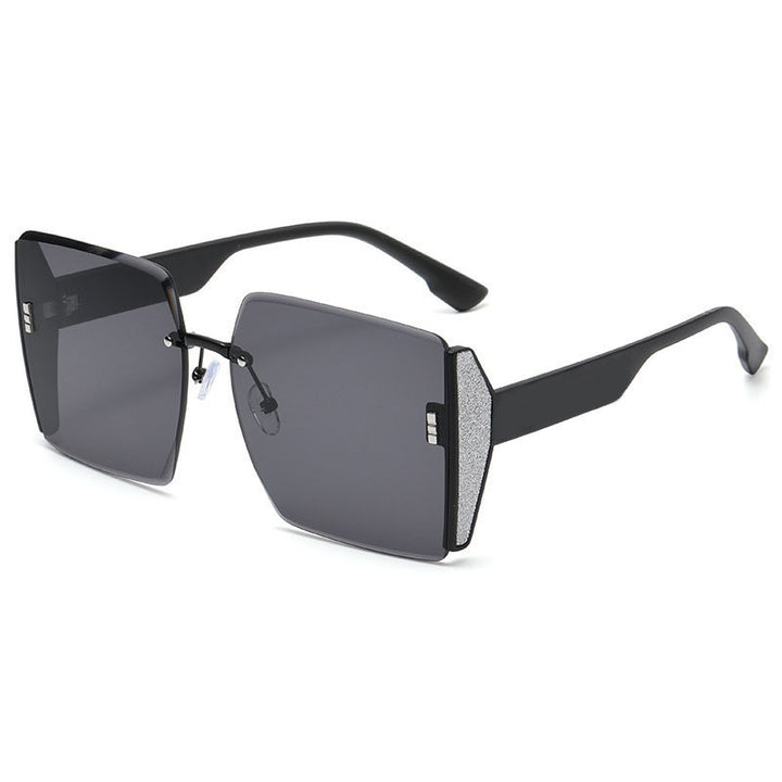 Dame oversized kvadratisk solbrille med uv-beskyttelse Luvikno