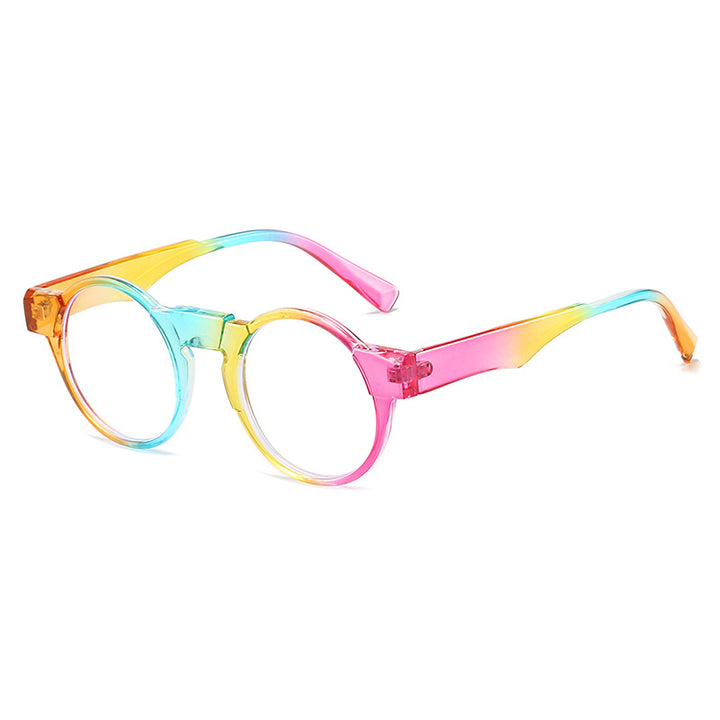Dame moteriktig lesebrille med innovativt rundt rammedesign Luvikno
