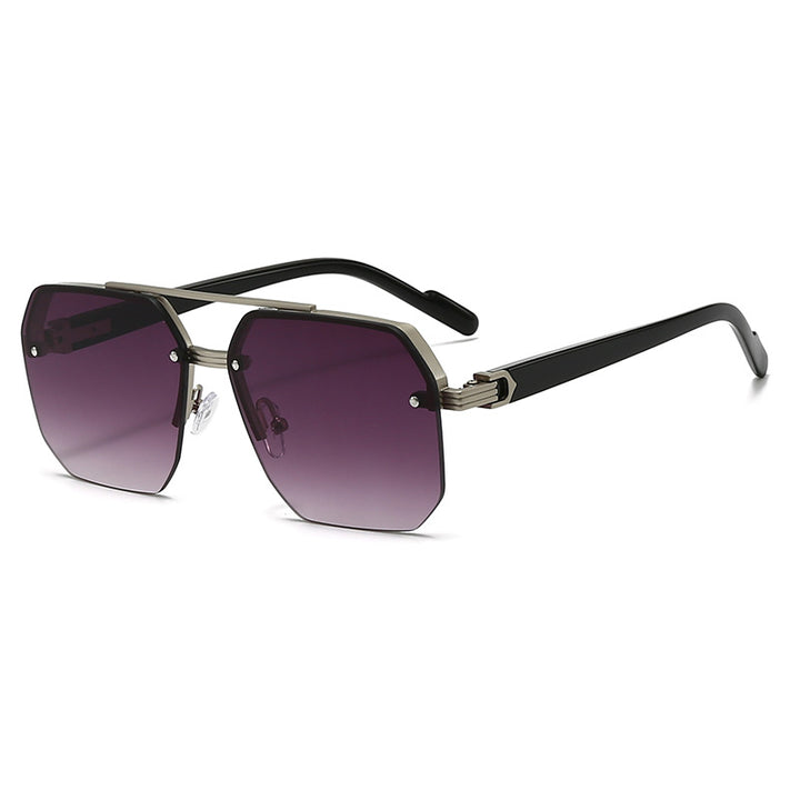Dame moteriktig solbrille i trendy sekskant-design Luvikno