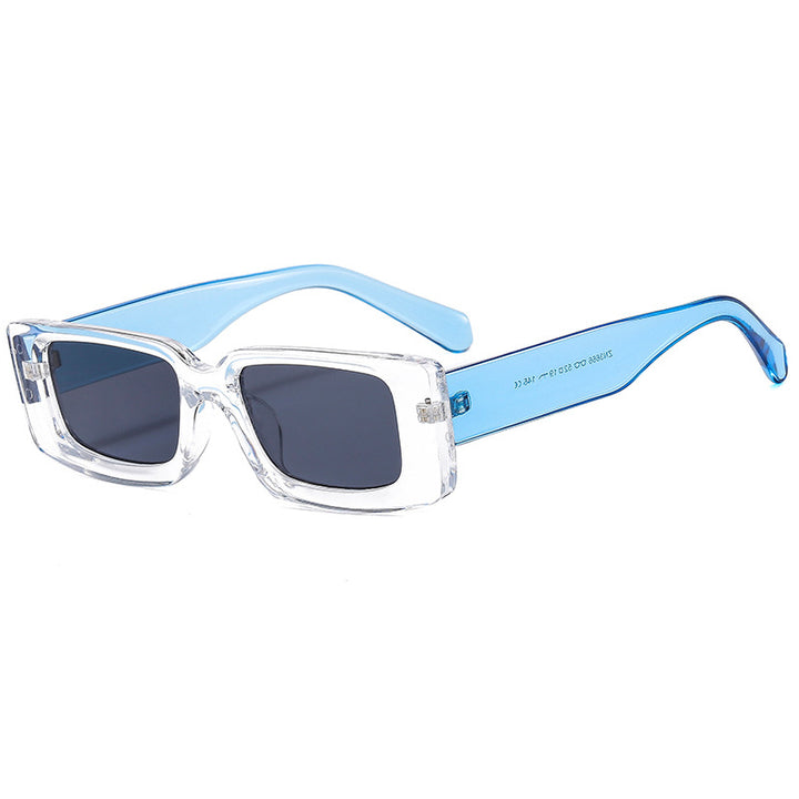 Dame moteriktig solbrille med trendy gjennomsiktig ramme og sporty design Luvikno