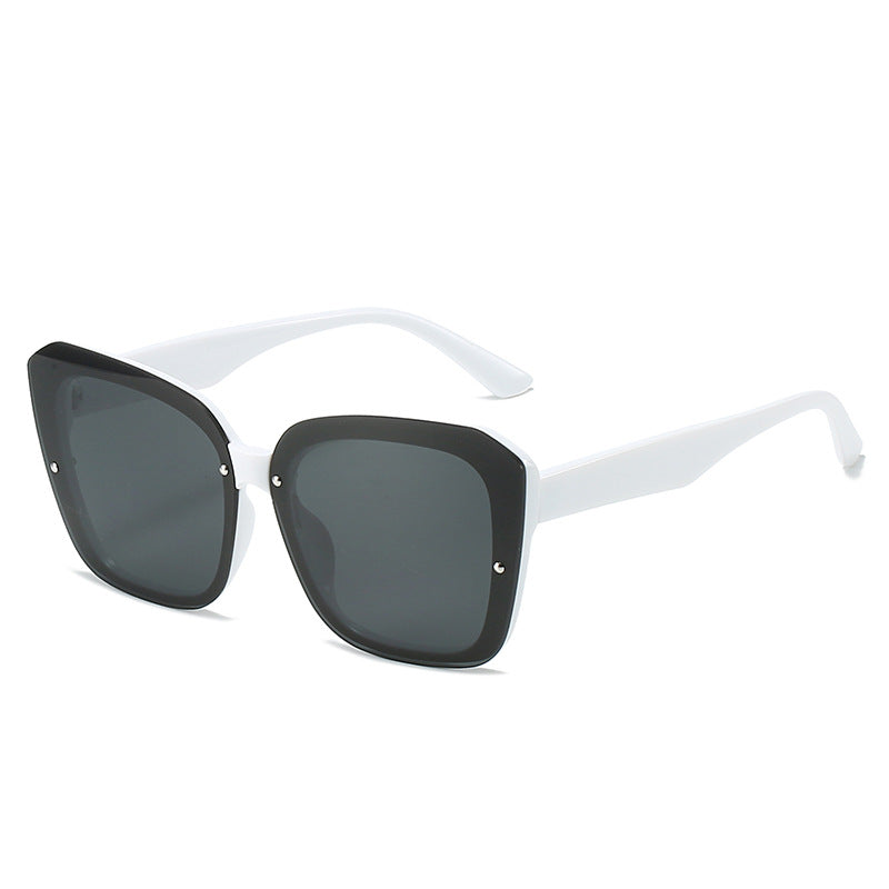 Damer oversized kvadratisk solbrille med sofistikert ramme Luvikno