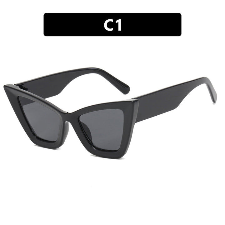 Damer Cat-Eye solbrille med elegante linser og UV-beskyttelse Luvikno