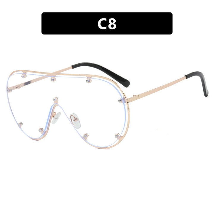 Dame moteriktig oversized solbrille i stilig retro-design Luvikno