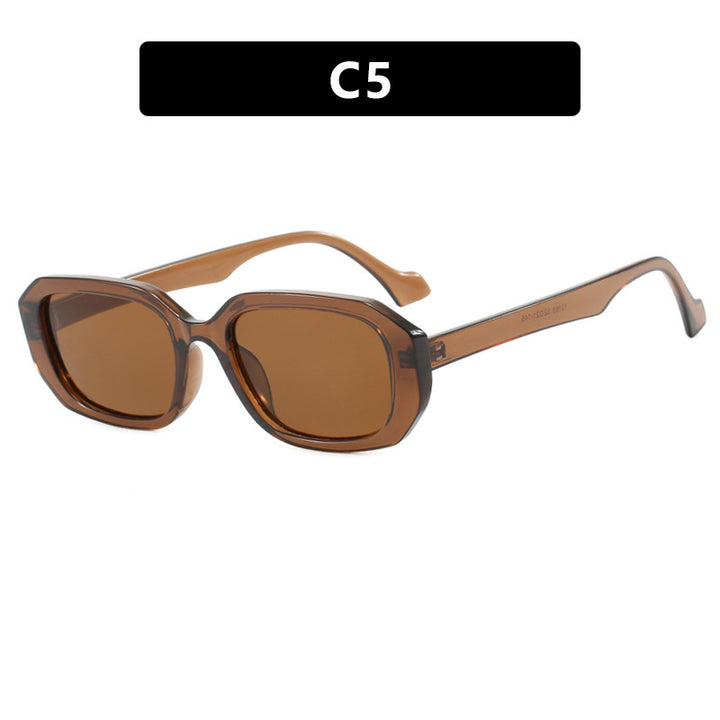 Dame moteriktig solbrille med elegant geometrisk design Luvikno