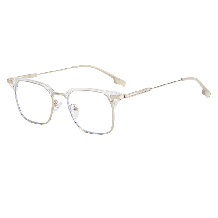 Dame kvadratisk solbrille med lett metallramme og brede stenger Luvikno