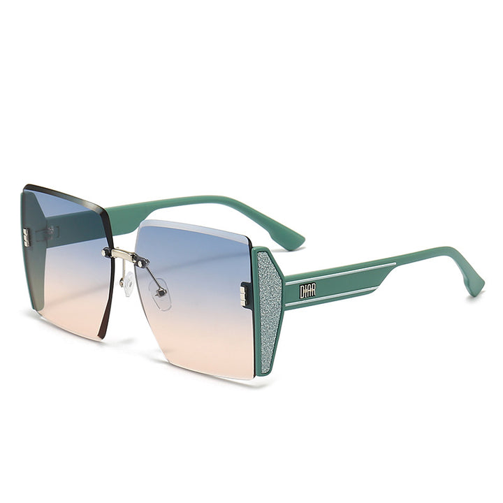 Dame geometrisk Fashion-solbrille Luvikno