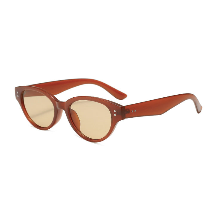 Dame Cat-Eye solbriller med elegant plastisk ramme og UV-beskyttelse Luvikno