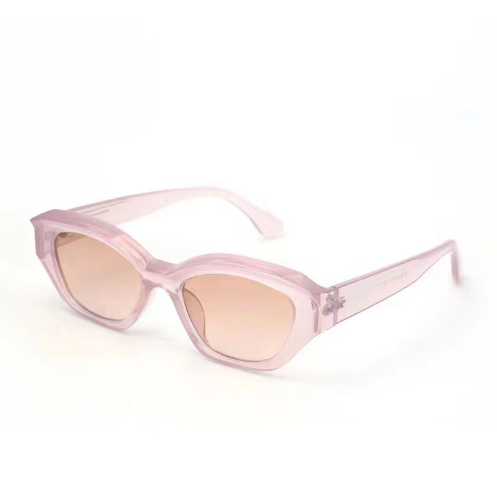 Dame Designer-solbrille med markant polygonal ramme og UV-beskyttelse Luvikno