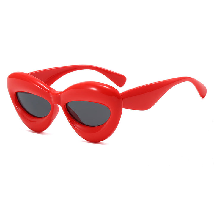 Dame Cat-Eye solbriller med innovativt plastramme Luvikno
