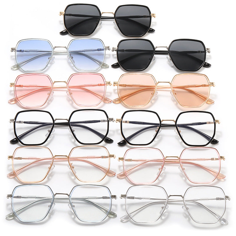 Dame geometrisk solbrille med elegant glassdesign Luvikno