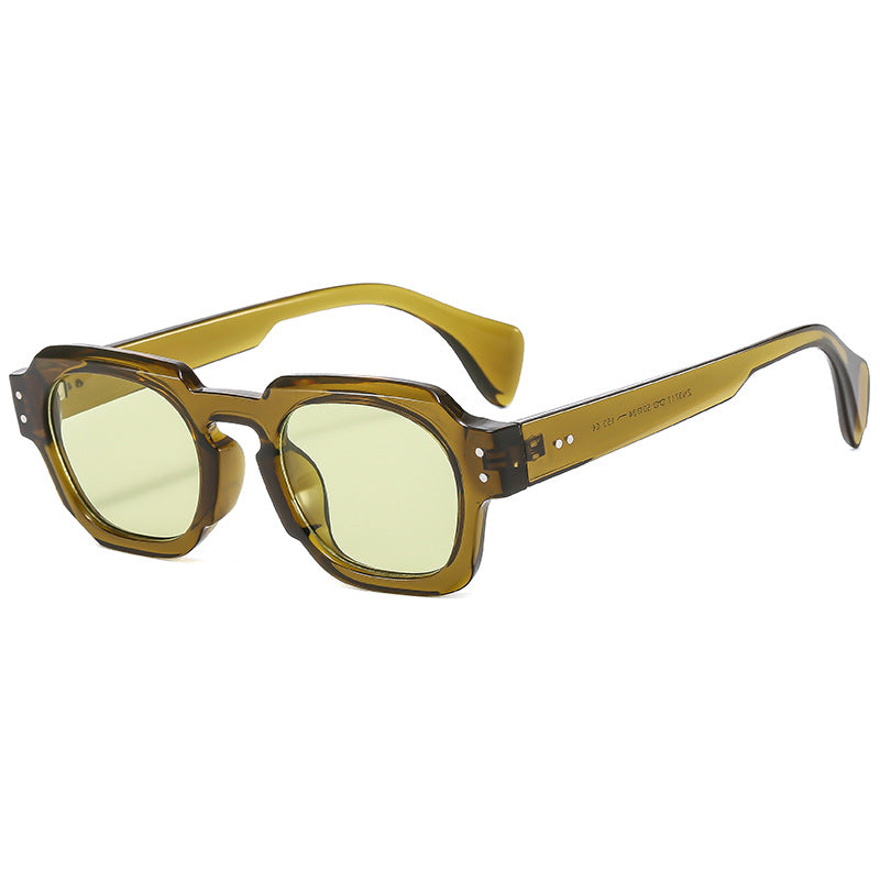 Damer moteriktig solbrille i unikt åttekantet design Luvikno