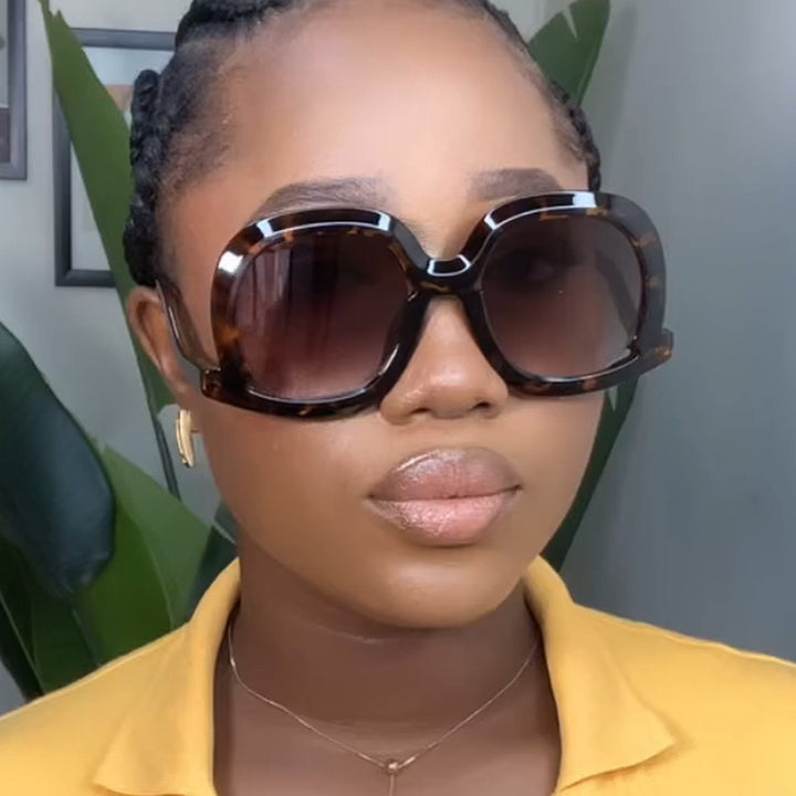 Dame oversized solbrille med moderne design Luvikno