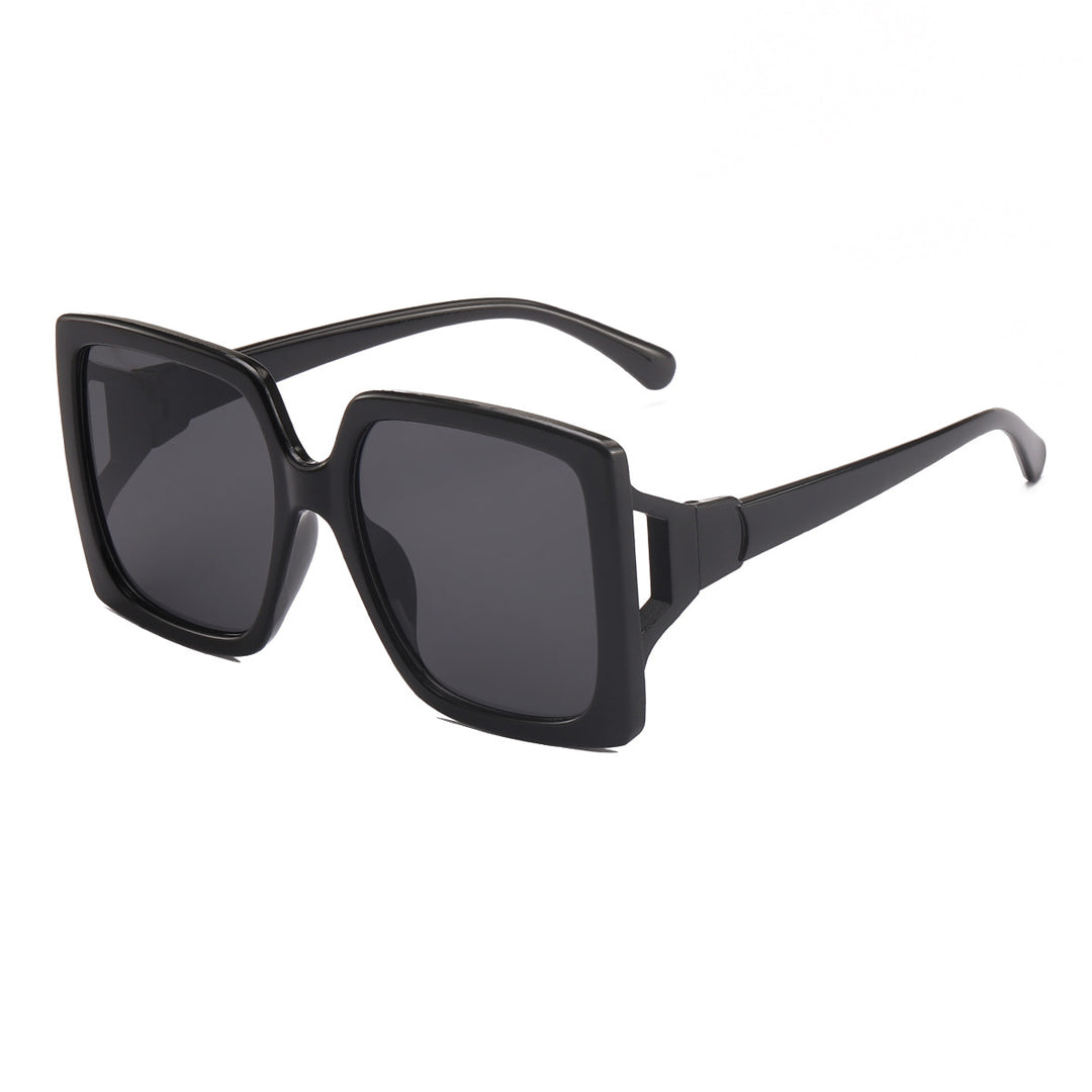 Dame modische oversized solbrille med gradient-innfatninger Luvikno