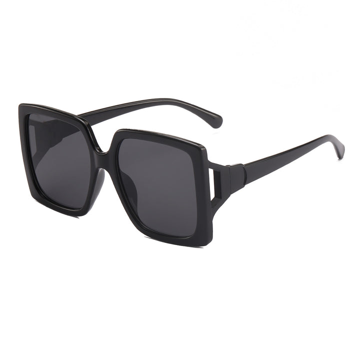 Dame modische oversized solbrille med gradient-innfatninger Luvikno