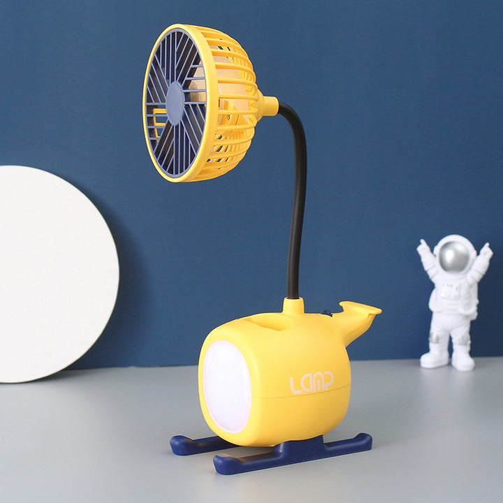Kvinnenes multifunksjonelle USB skrivebord lampe med vifte Skanto