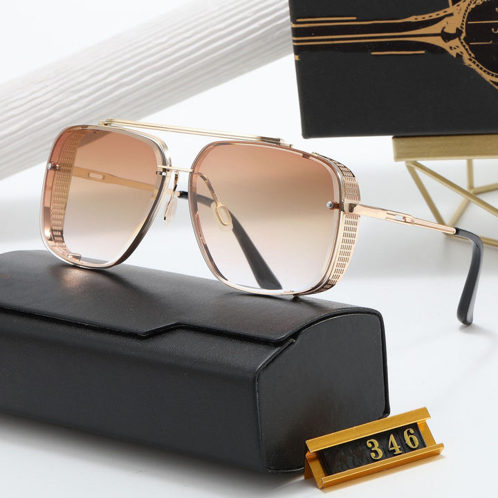 Dame designer solbrille med stilleggende firkantet ramme og UV-beskyttelse Luvikno