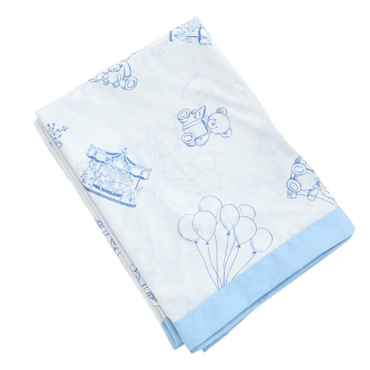 Unisex nan koselig babysengteppe laget av bomullsmuslin med pustende fyll og satinert kant Luvikno