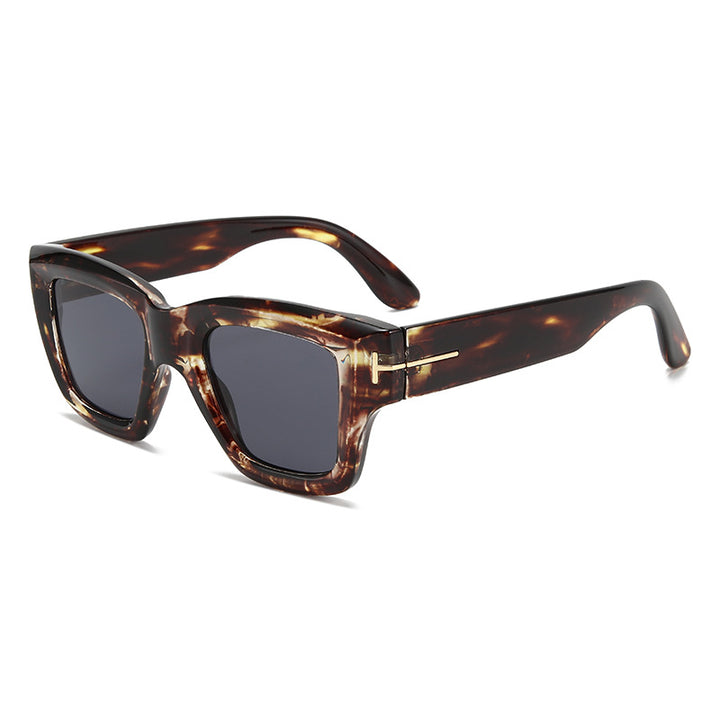 Dame moteriktig firkantet solbrille med UV-beskyttelse og elegant design Luvikno