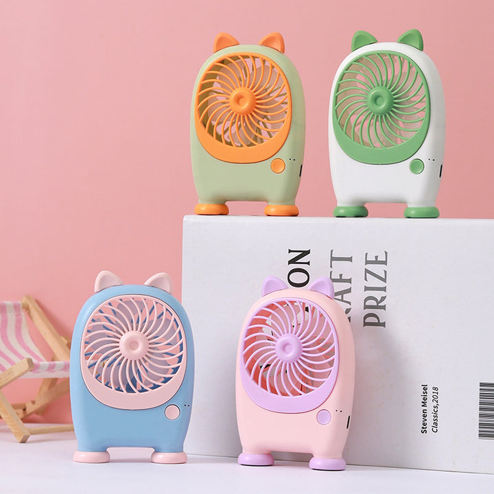 Unisex Bærbar Mini-Håndvifte i lekent dyredesign Luvikno