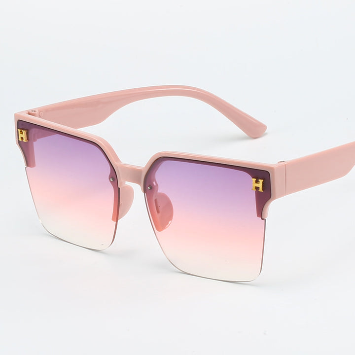 Dame kvadratisk solbrille med elegant metallramme Luvikno