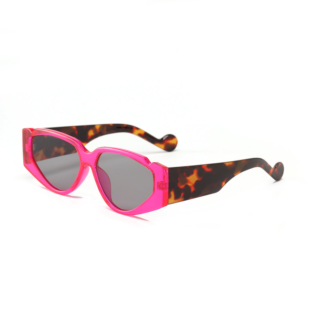 Dame Fashion-solbrille med innovativ ramme og beskyttende UV-beskyttelse Luvikno