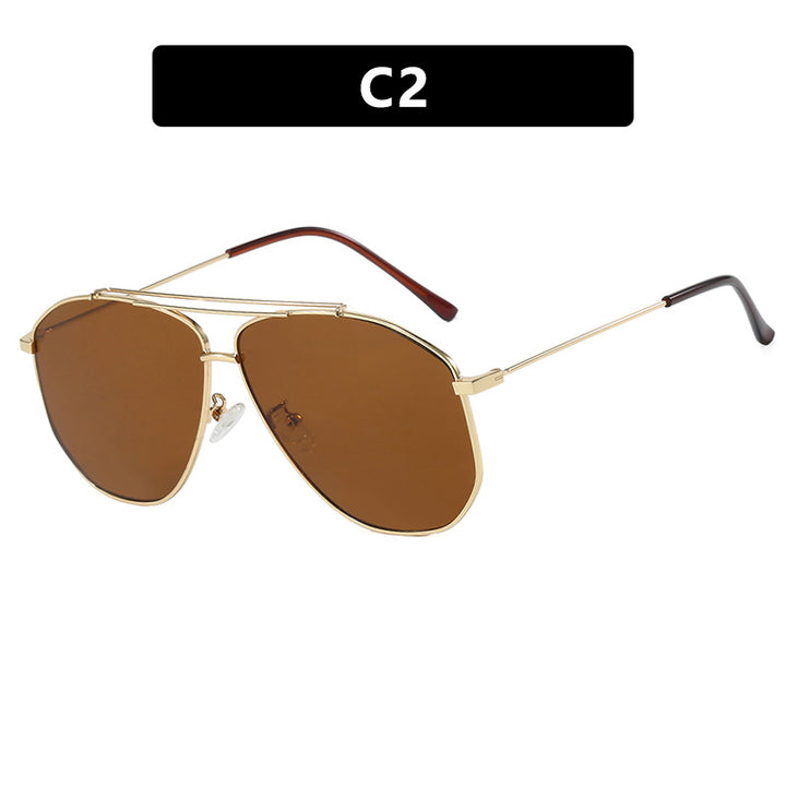 Dame kreativ pilot solbriller med iøynefallende ramme Luvikno