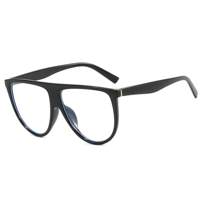 Dame trendy oversized solbriller med stilige transparente rammer Luvikno