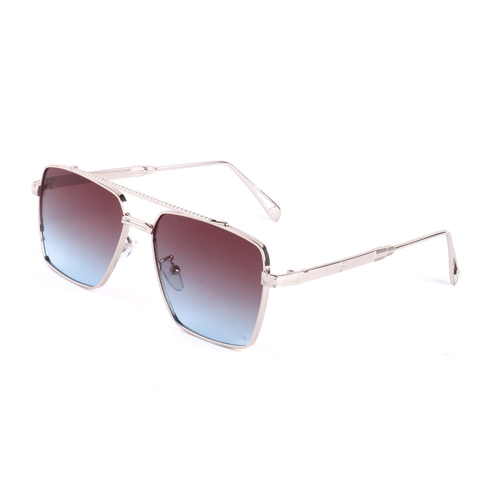 Dame oversized solbriller med elegant metallramme Luvikno