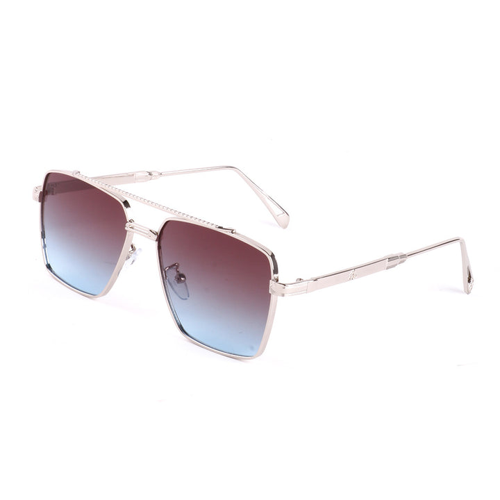 Dame oversized solbriller med elegant metallramme Luvikno