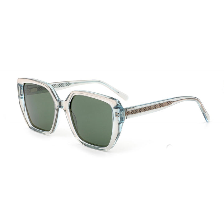 Dame stor firkantet solbrille med innovativ ramme og polarisert glass Luvikno