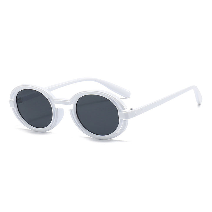 Damen Runde Solbrille i moderne retro-stil Luvikno