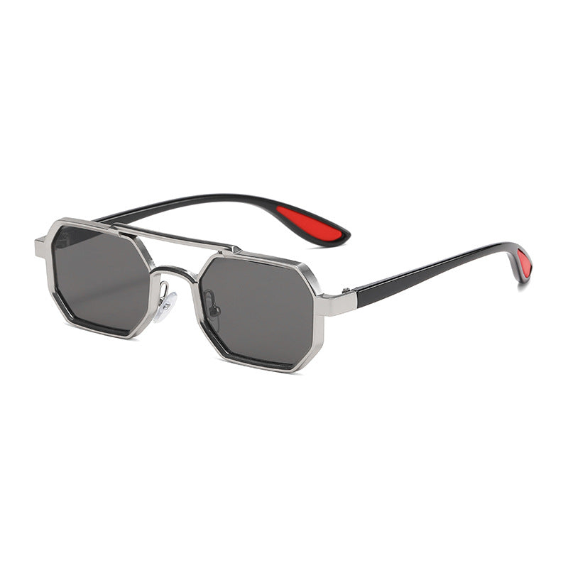 Damer moteriktig designer-solbrille med eksklusiv åttkantet ramme Luvikno