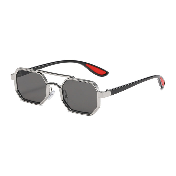 Damer moteriktig designer-solbrille med eksklusiv åttkantet ramme Luvikno