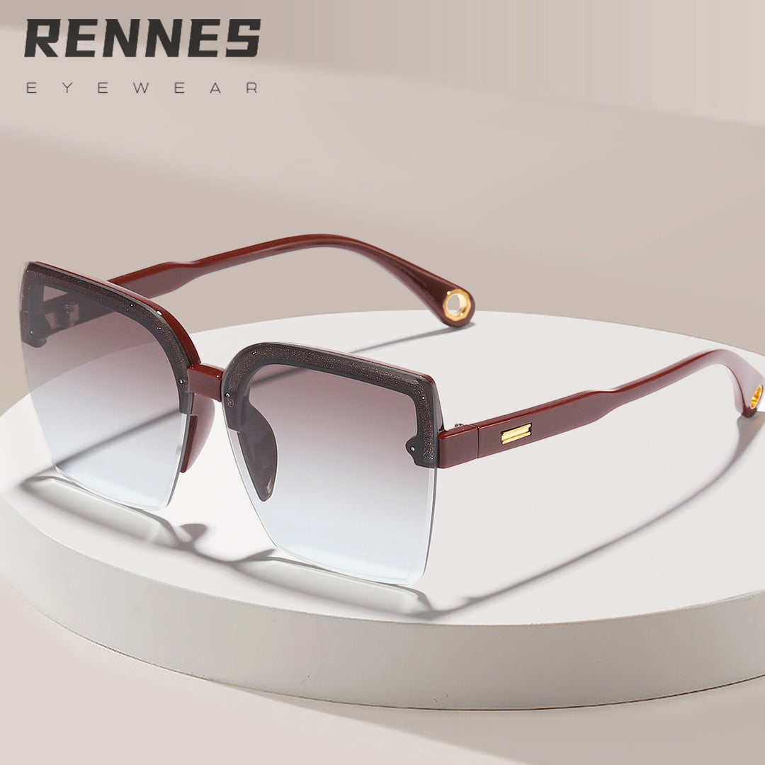 Dame moter solbrille med elegant gradient-design Luvikno
