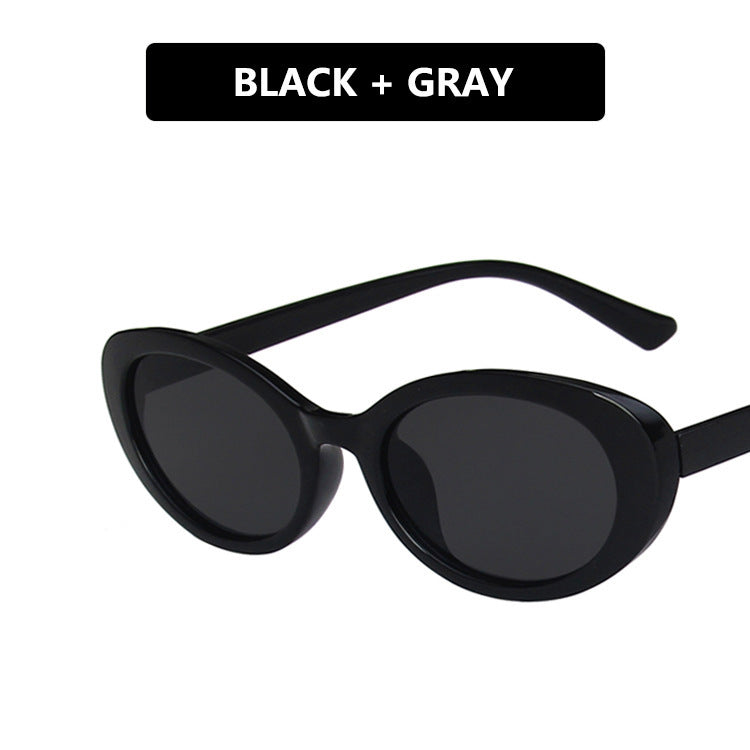 Dame Cat-Eye solbriller med gjennomsiktig ramme og gradientlinser Luvikno