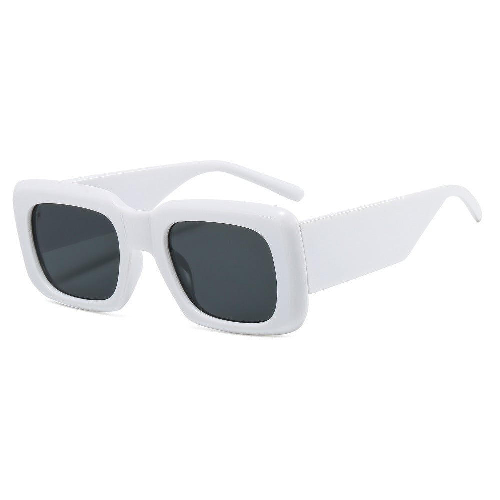 Dame oversized solbriller med kvadratisk ramme og transparent design Luvikno