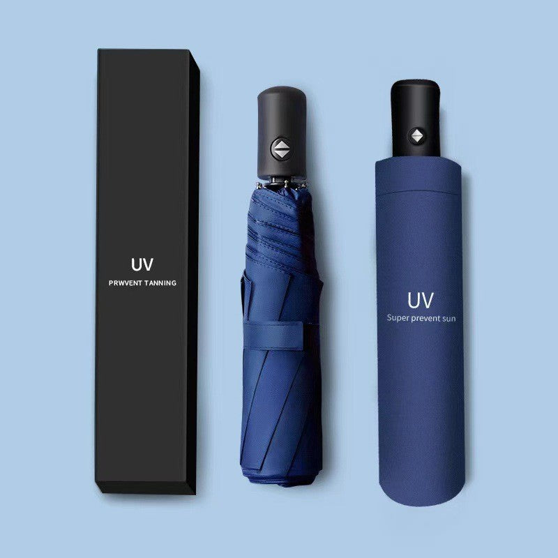 Dame UV-beskyttelse paraply med kompakt sammenleggbart mekanisme Luvikno